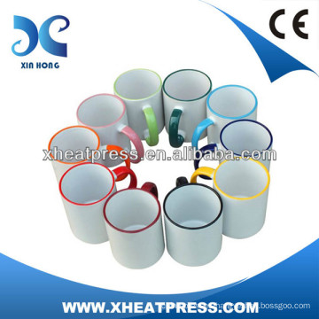 11oz Rim Color Sublimation Ceramic Mug for Sublimation wholesale